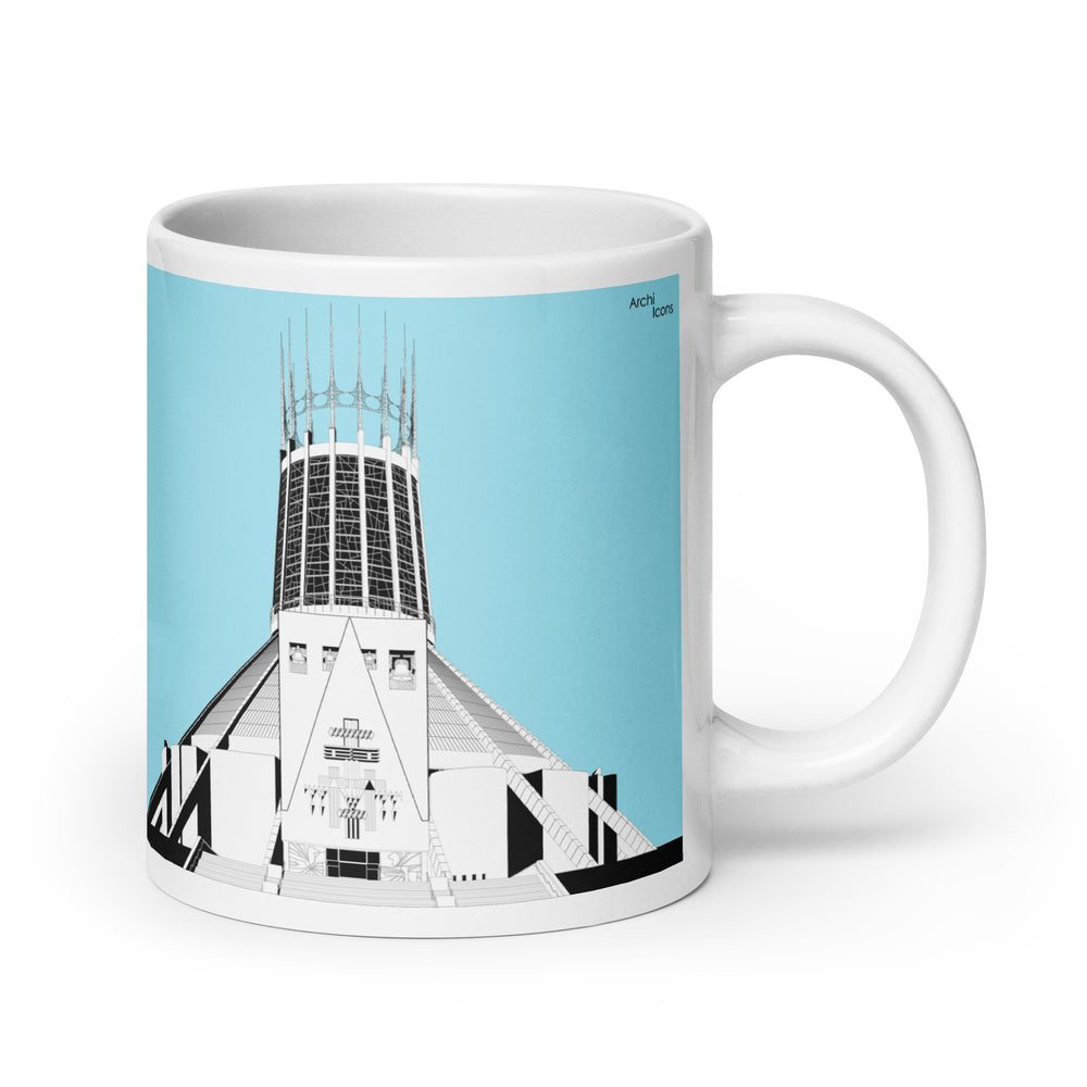 Liverpool Metropolitan Cathedral Blue Mugs