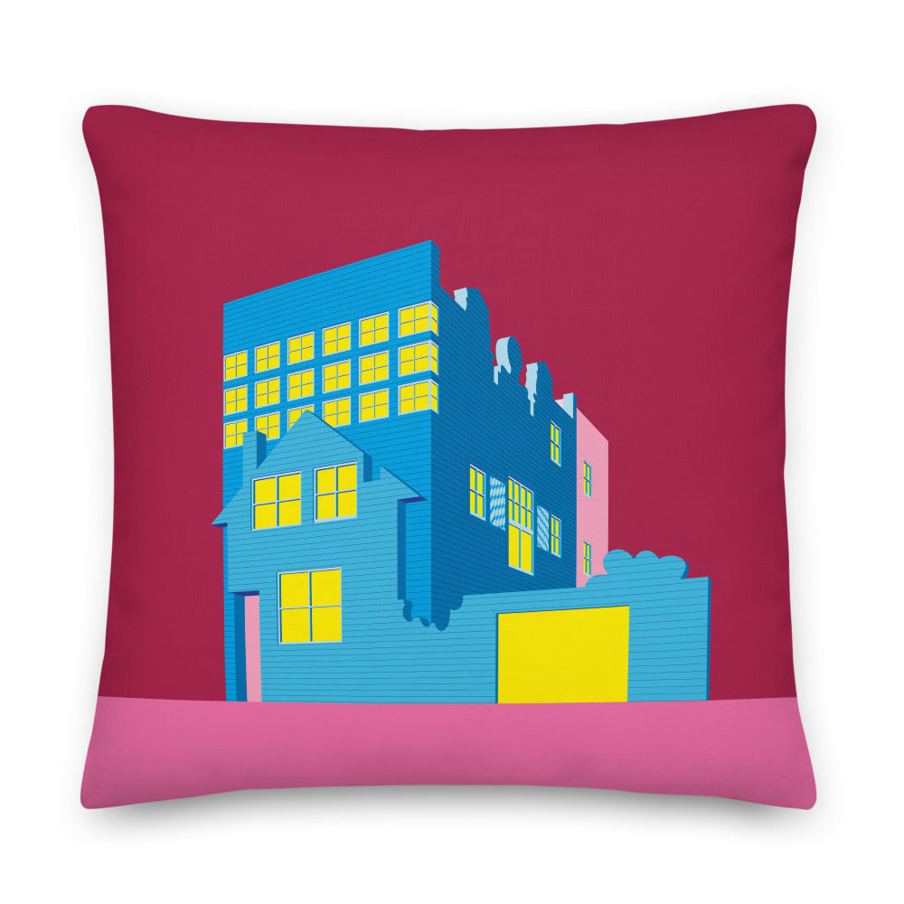 Blue House Cushions (45*45cm Or 55*55cm)