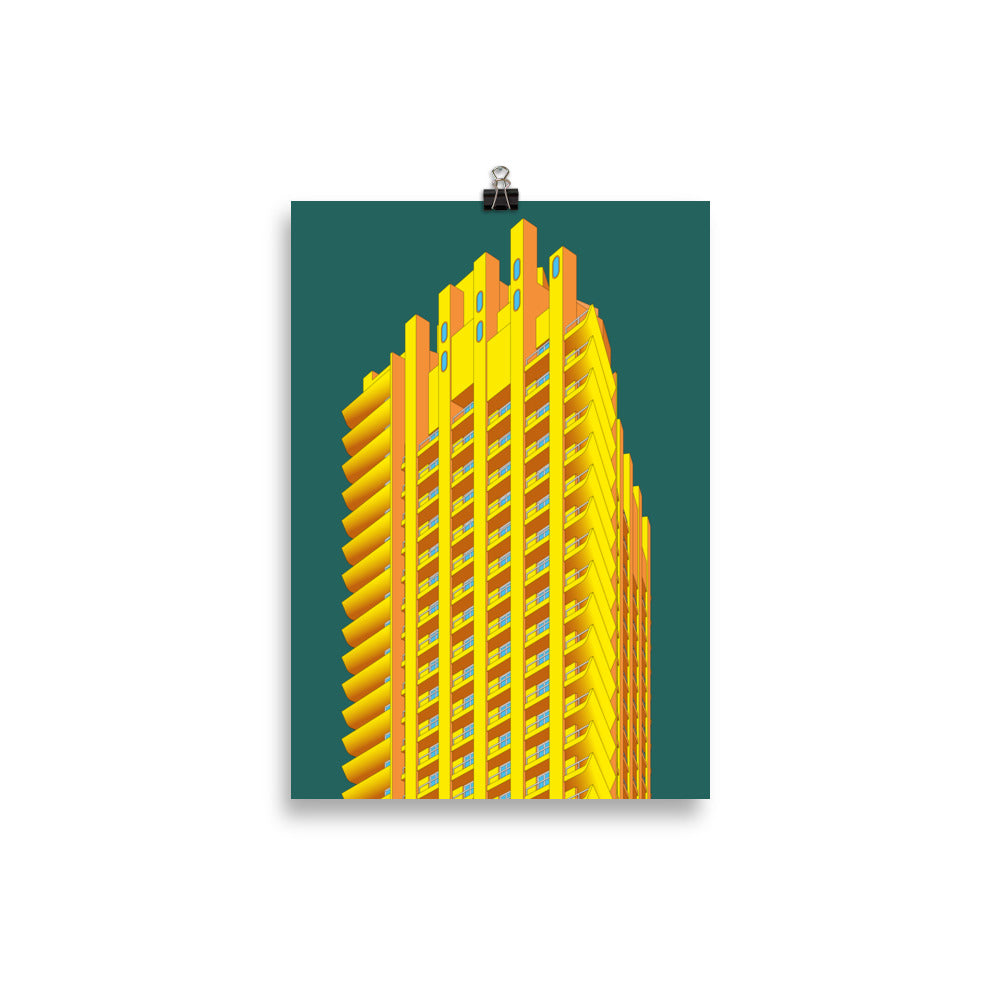 Barbican Green & Yellow Posters