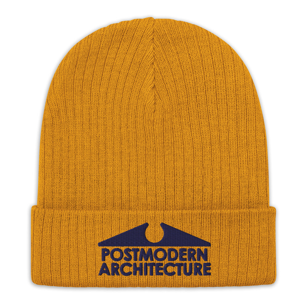 Postmodern Architecture Ribbed Knit Beanie