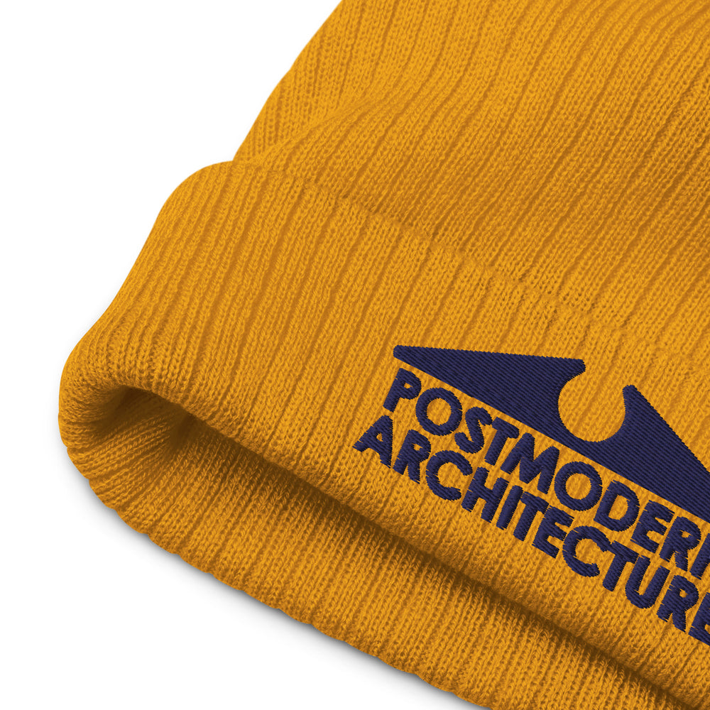 Postmodern Architecture Ribbed Knit Beanie