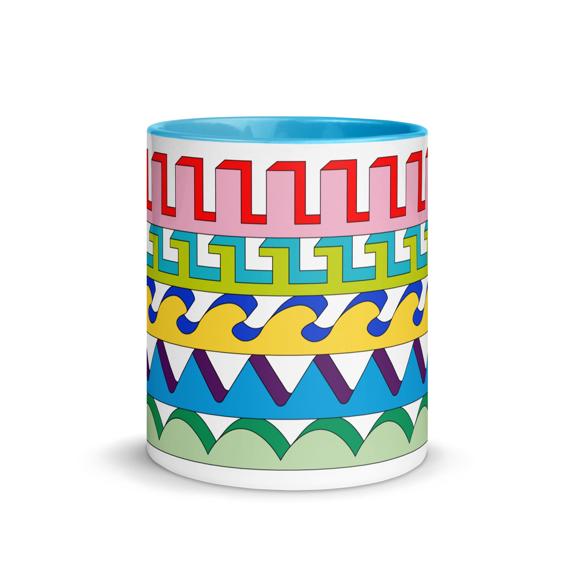 Entablature Mugs in Blue or Yellow