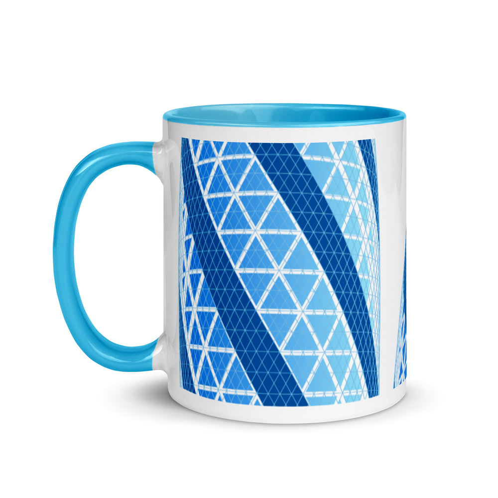 30 St Mary Axe (the Gherkin) Blue or Yellow Mugs