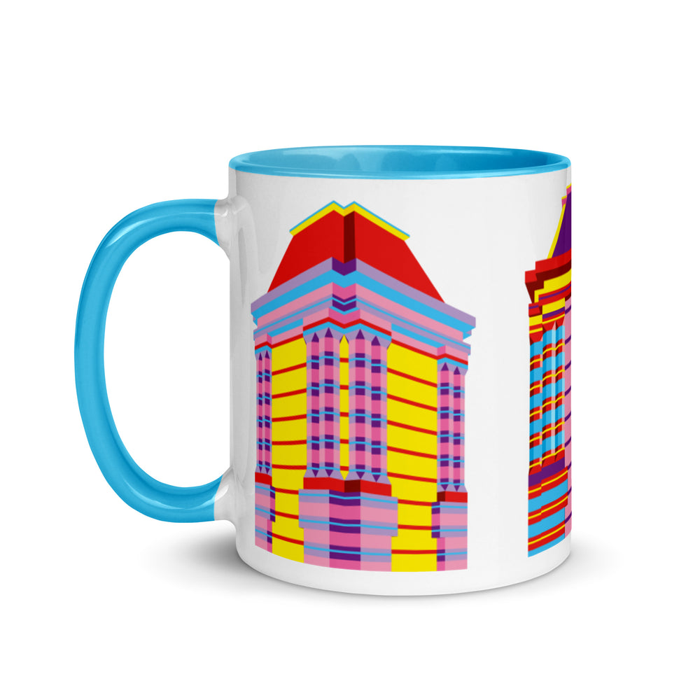 60 Wall Street Blue, Yellow or Red Mugs