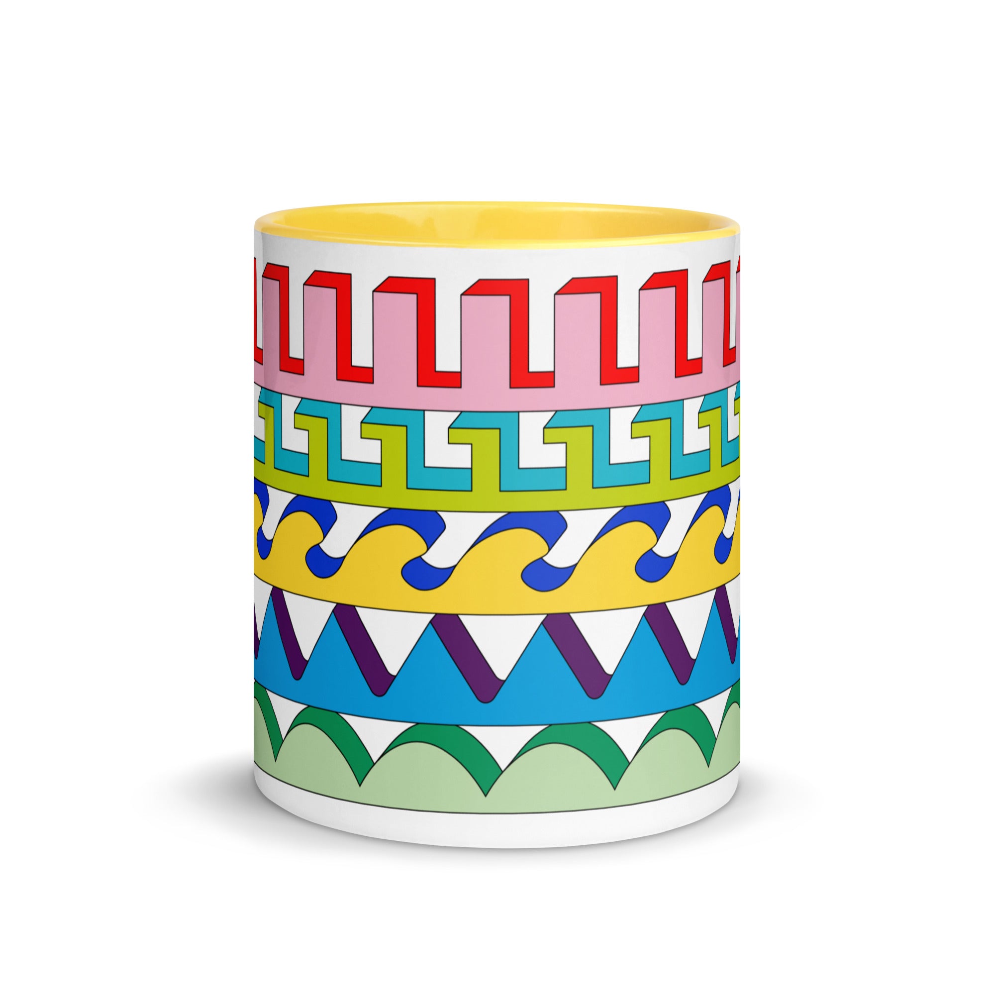 Entablature Mugs in Blue or Yellow