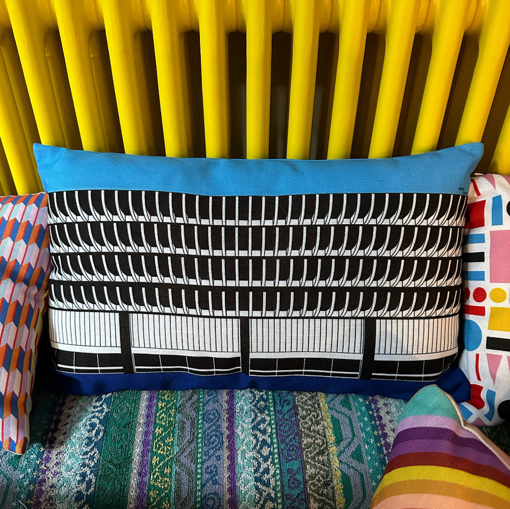 Preston Bus Station Blue Cushions