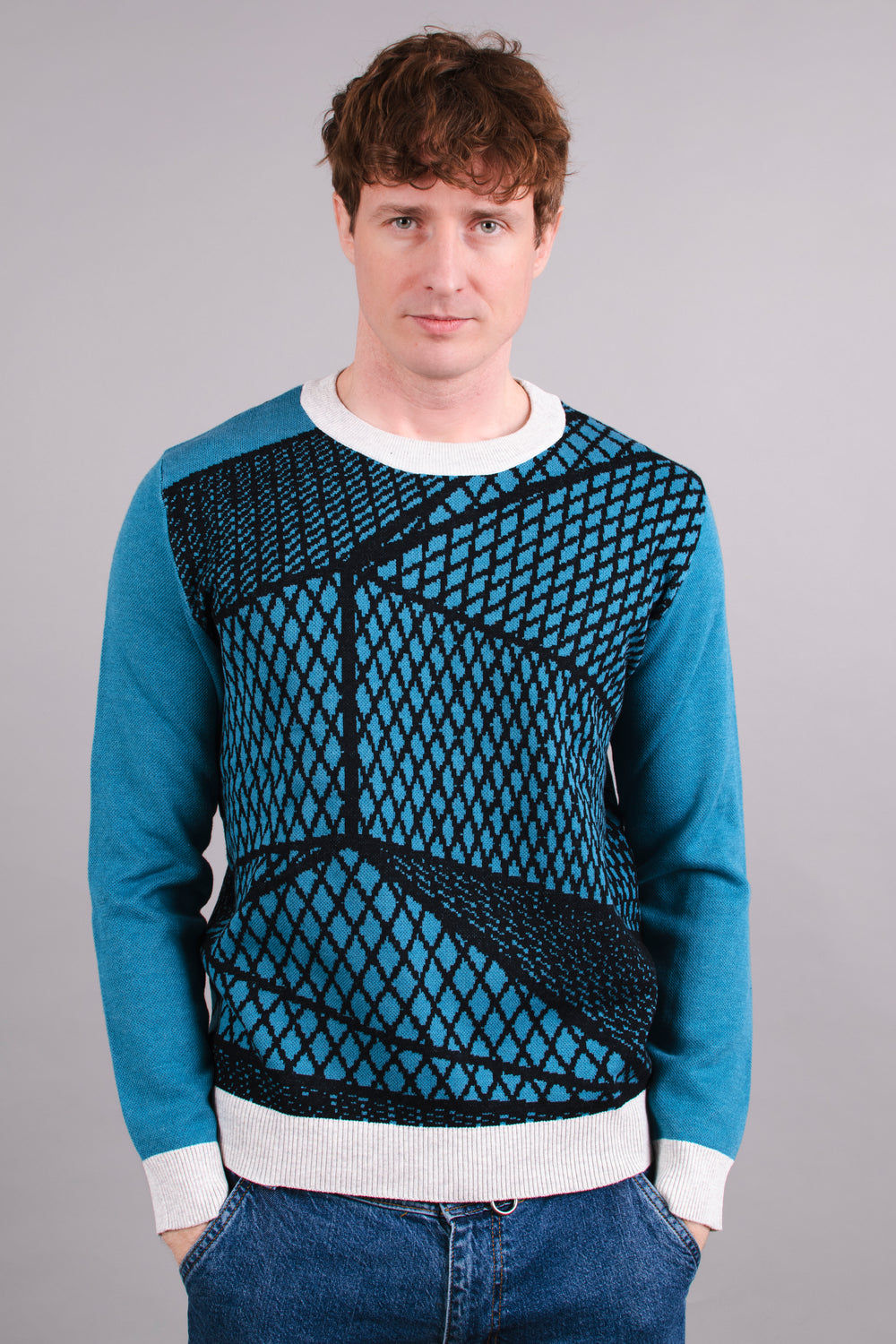 Seattle Central Library Knitted Crew Neck Sweaters