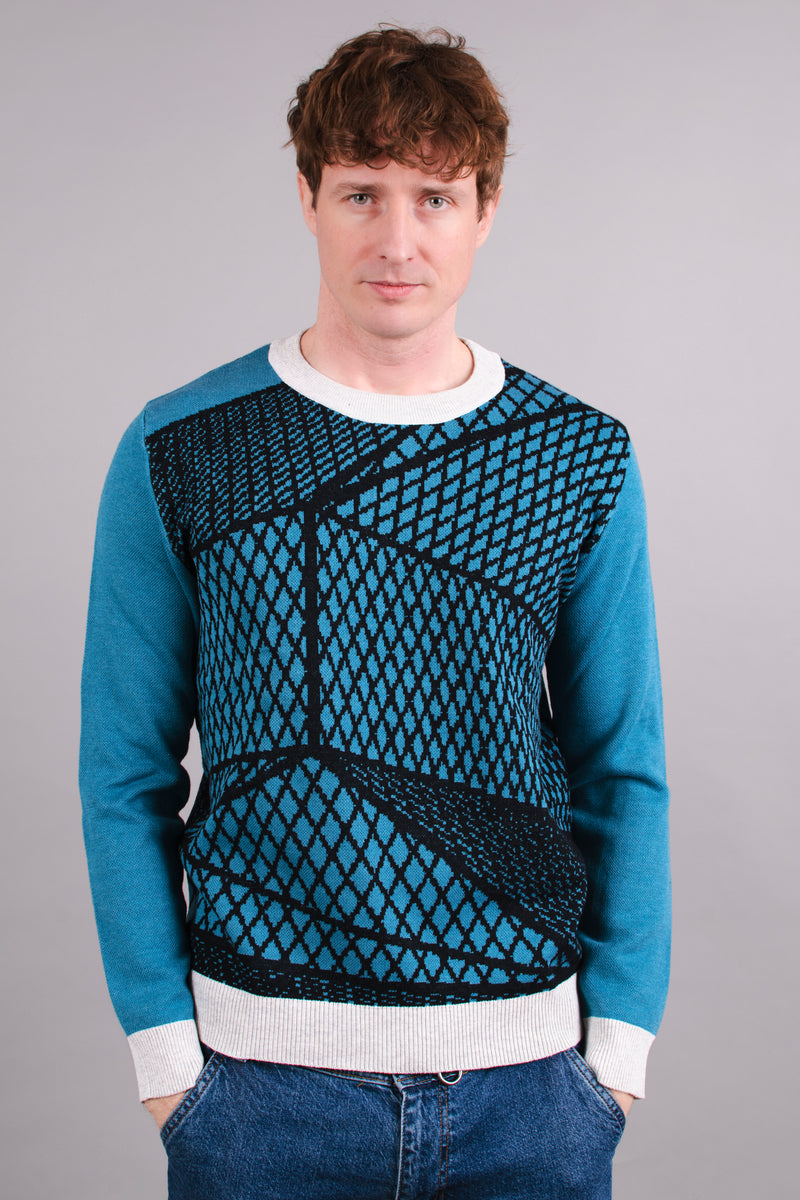 Seattle Central Library Knitted Crew Neck Sweaters