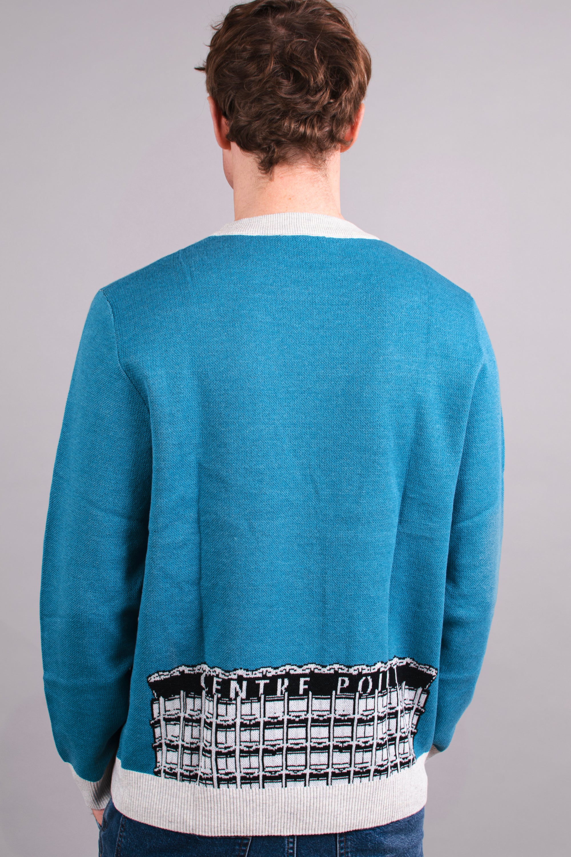 Centre Point Knitted Crew Neck Sweater