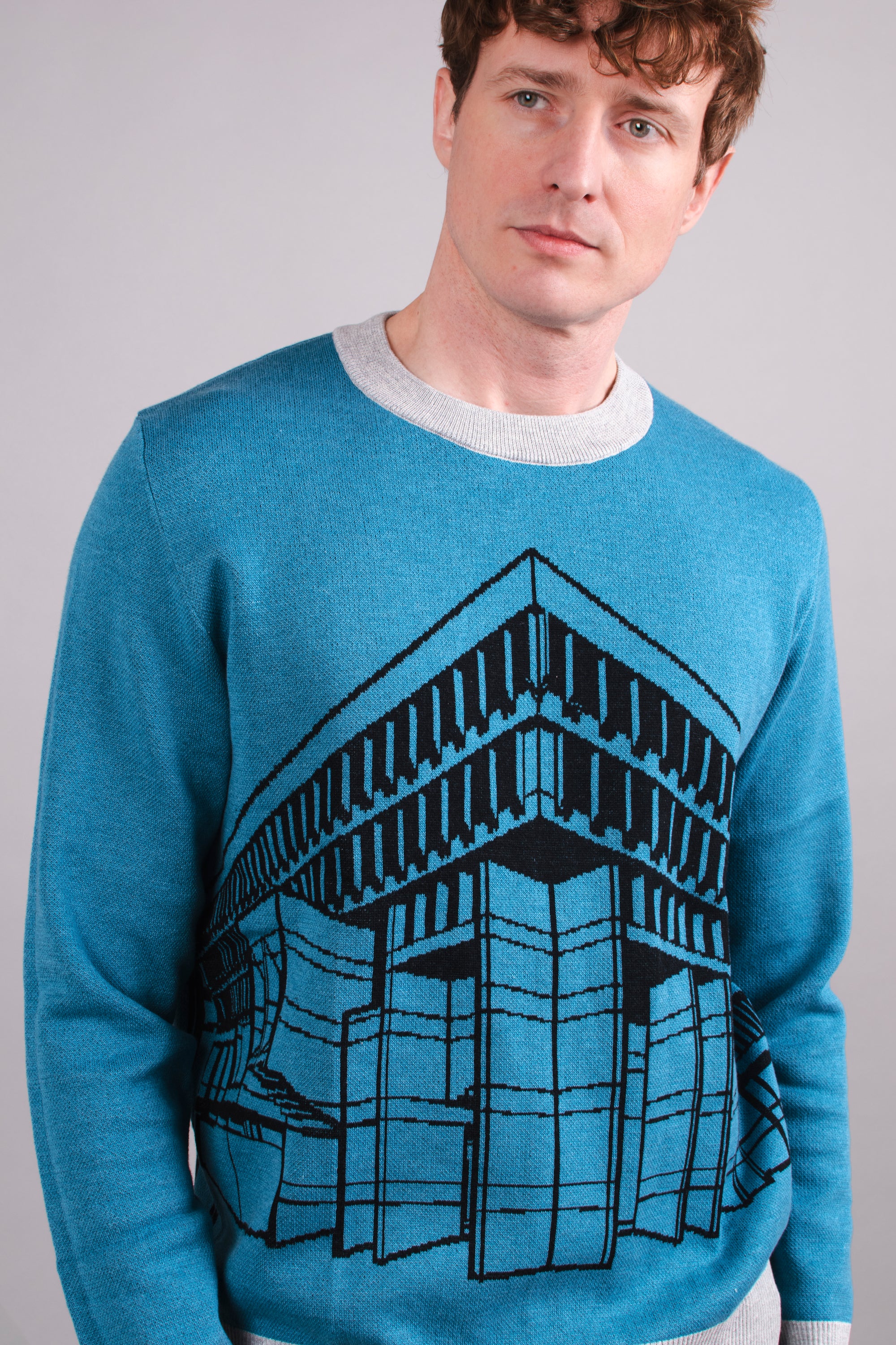 Boston City Hall Knitted Crew Neck Sweater