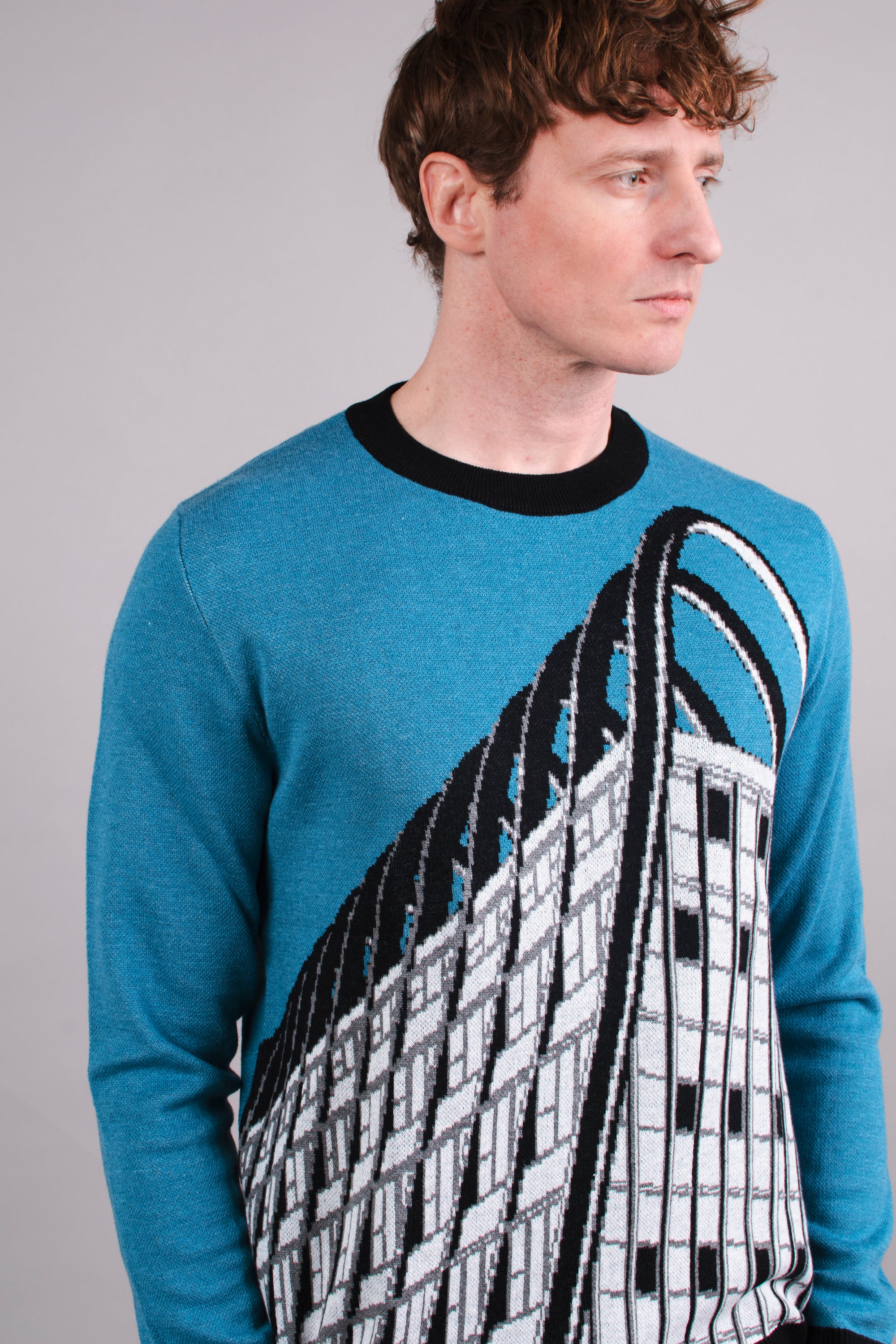 Manchester Toast Rack Knitted Crew Neck Sweater