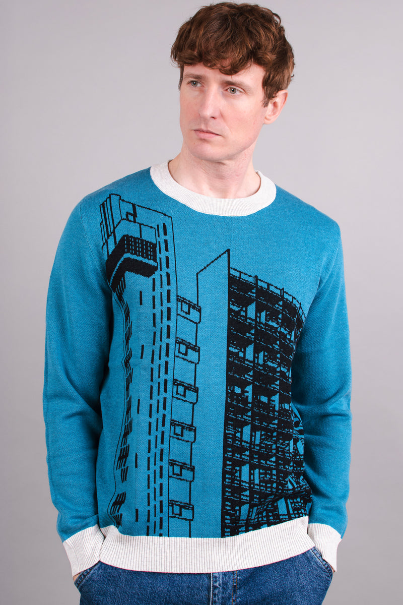 Trellick Tower Knitted Crew Neck Sweaters