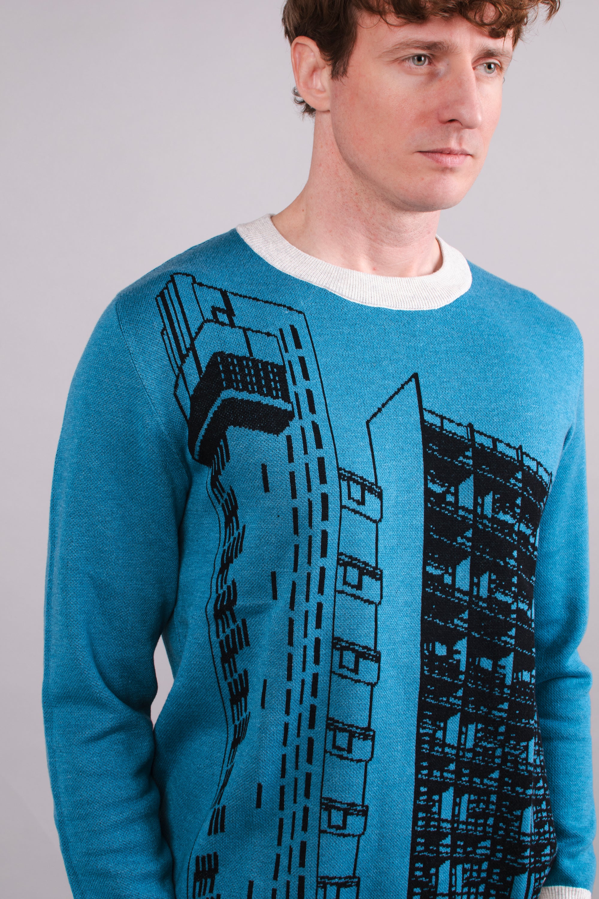 Trellick Tower Knitted Crew Neck Sweaters