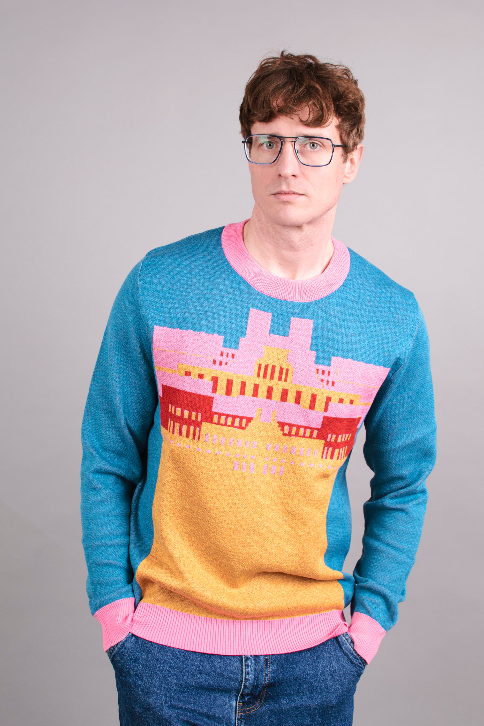 MI6 Building Knitted Crew Neck Sweater