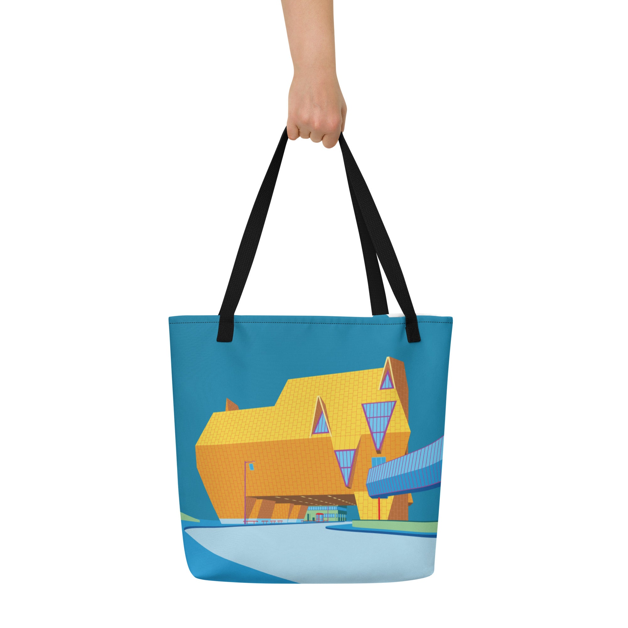 Elephant Building Coventry Large Tote Bags