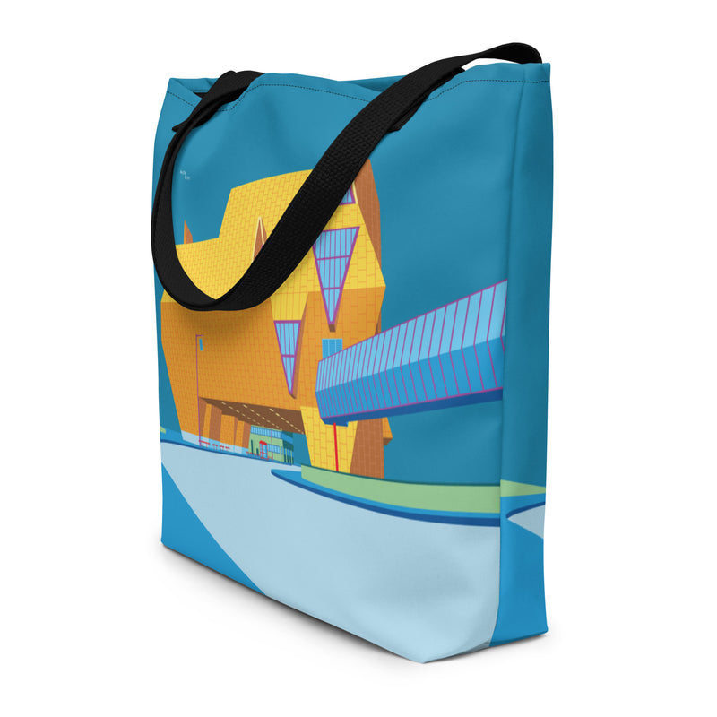 Elephant Building Coventry Large Tote Bags