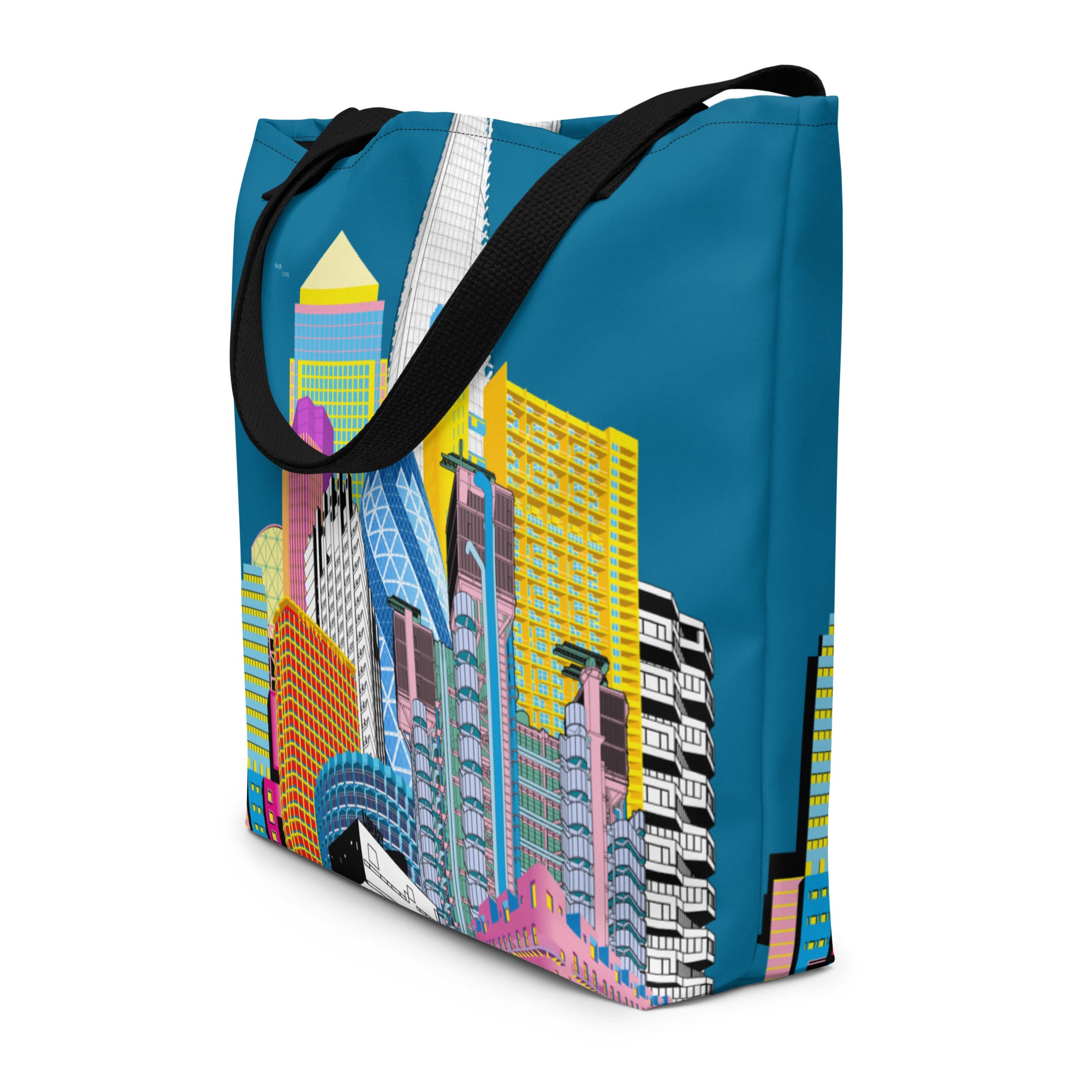 London Skyline Large Tote Bag With Pocket