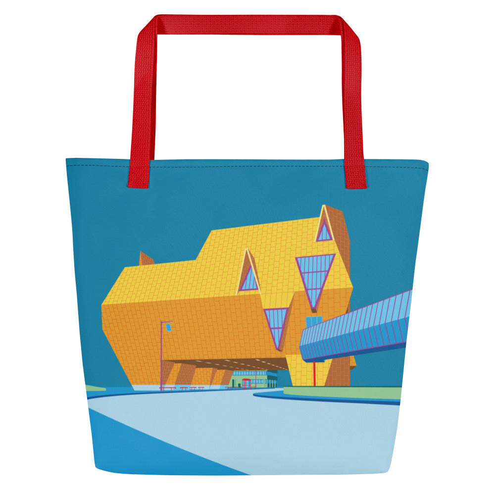 Elephant Building Coventry Large Tote Bags