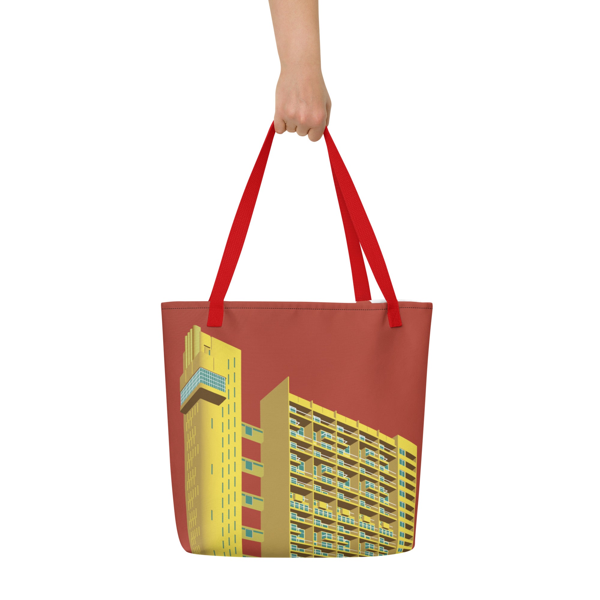 Trellick Tower Large Tote Bags