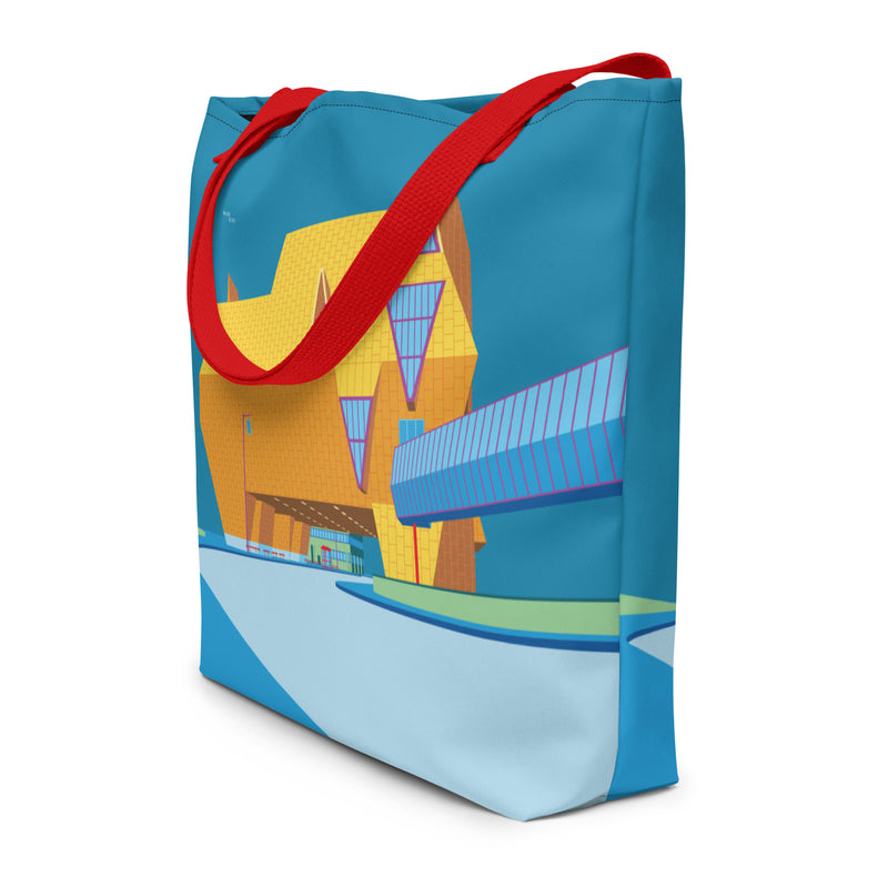 Elephant Building Coventry Large Tote Bags