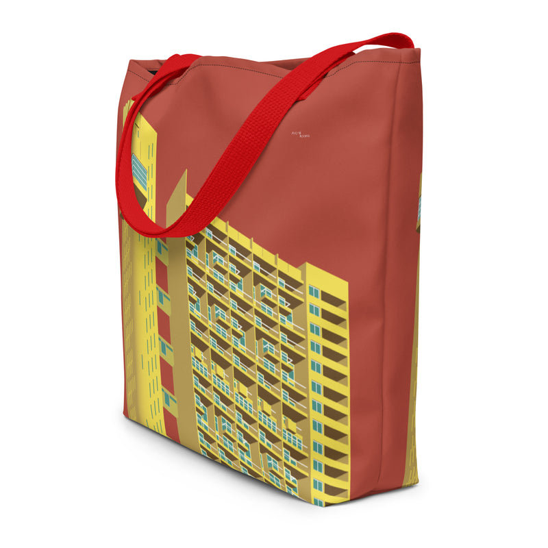 Trellick Tower Large Tote Bags