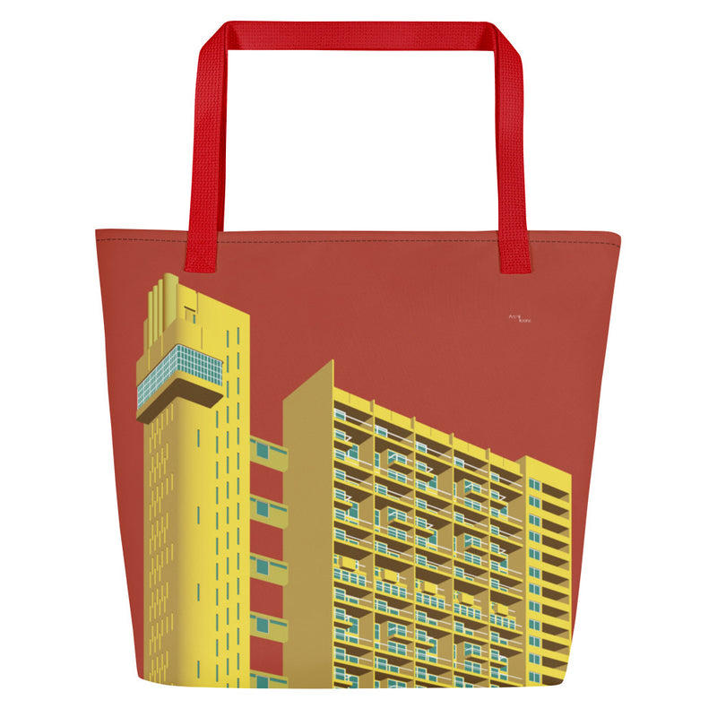 Trellick Tower Large Tote Bags