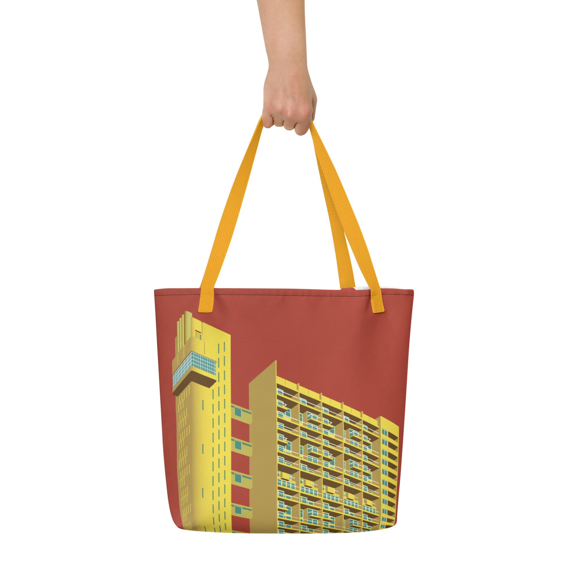 Trellick Tower Large Tote Bags