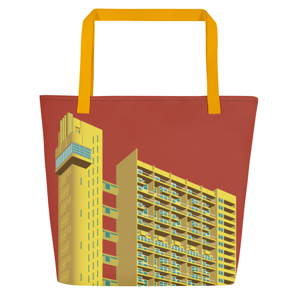 Trellick Tower Large Tote Bags