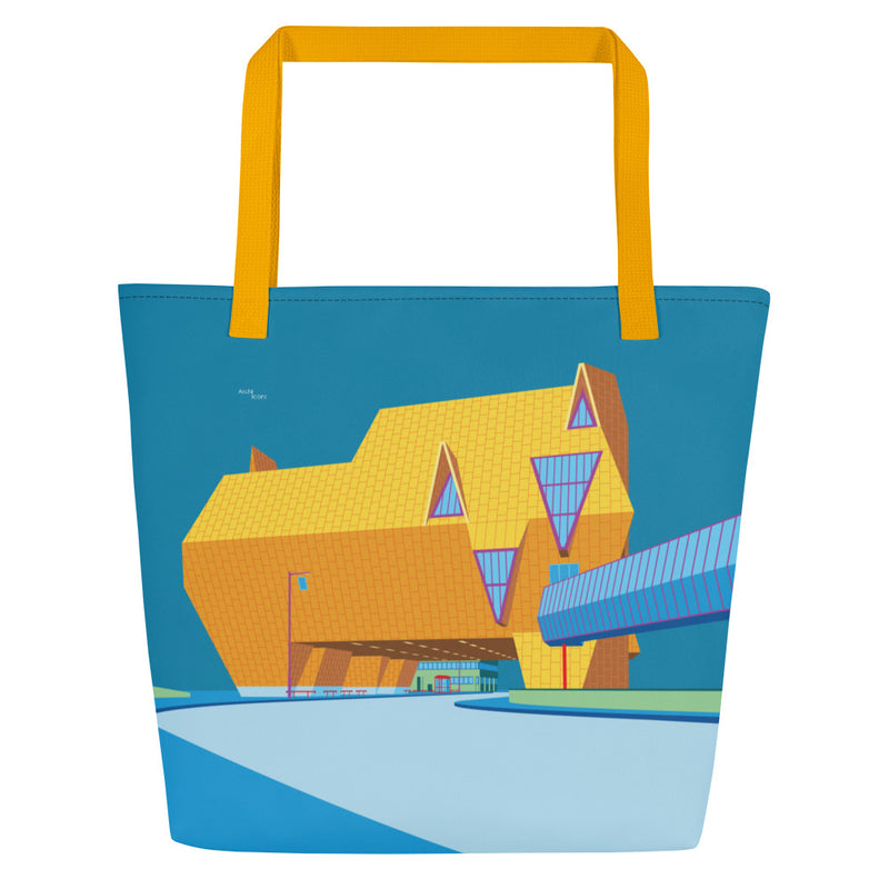 Elephant Building Coventry Large Tote Bags