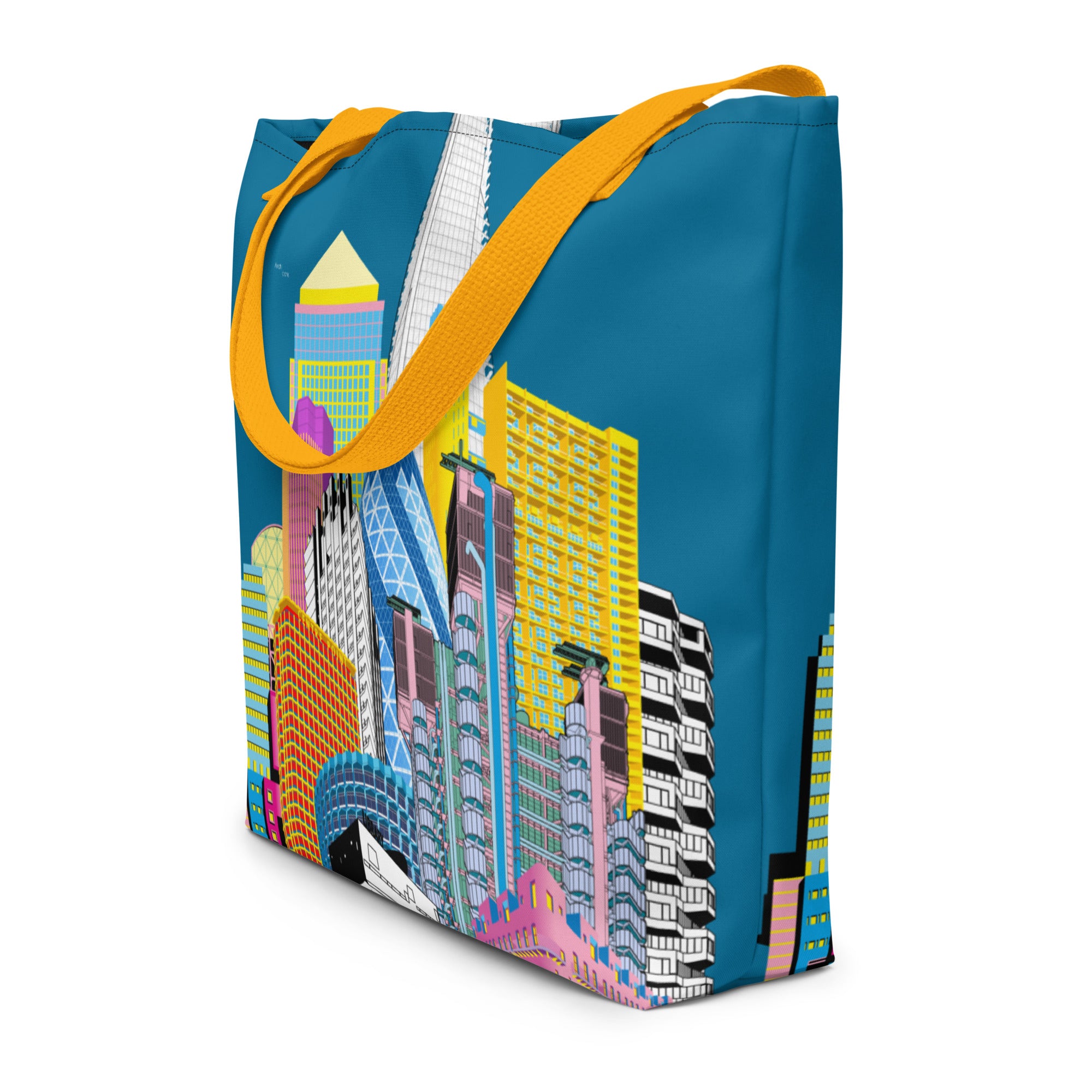 London Skyline Large Tote Bag With Pocket