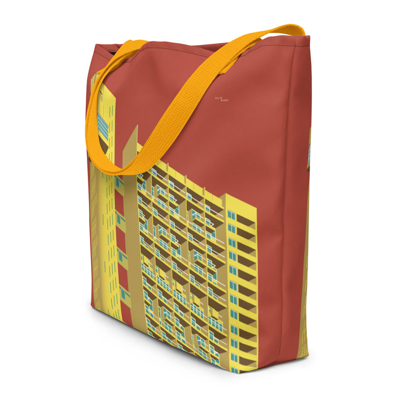 Trellick Tower Large Tote Bags