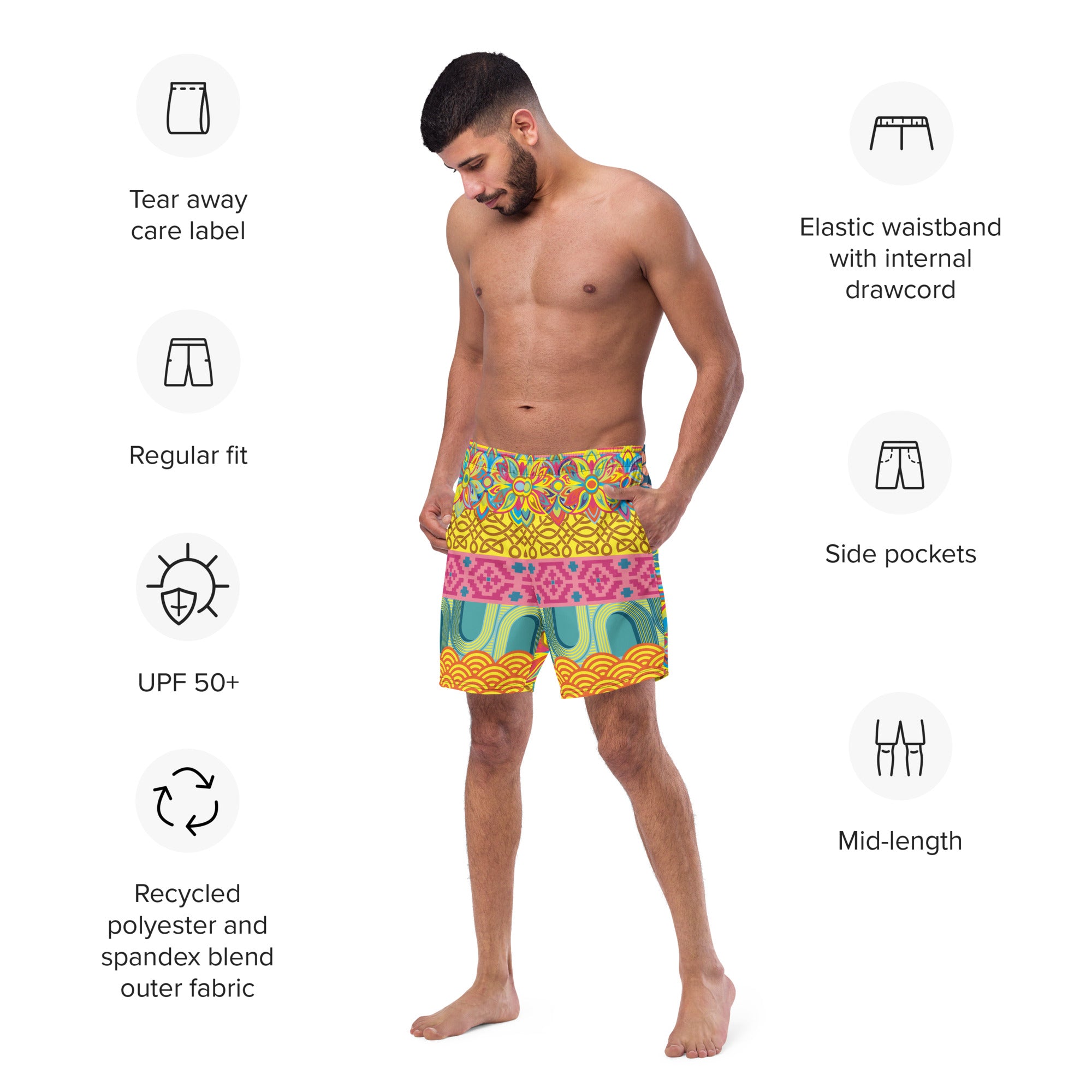 Mixed is Magnificent Men's Swim Trunks