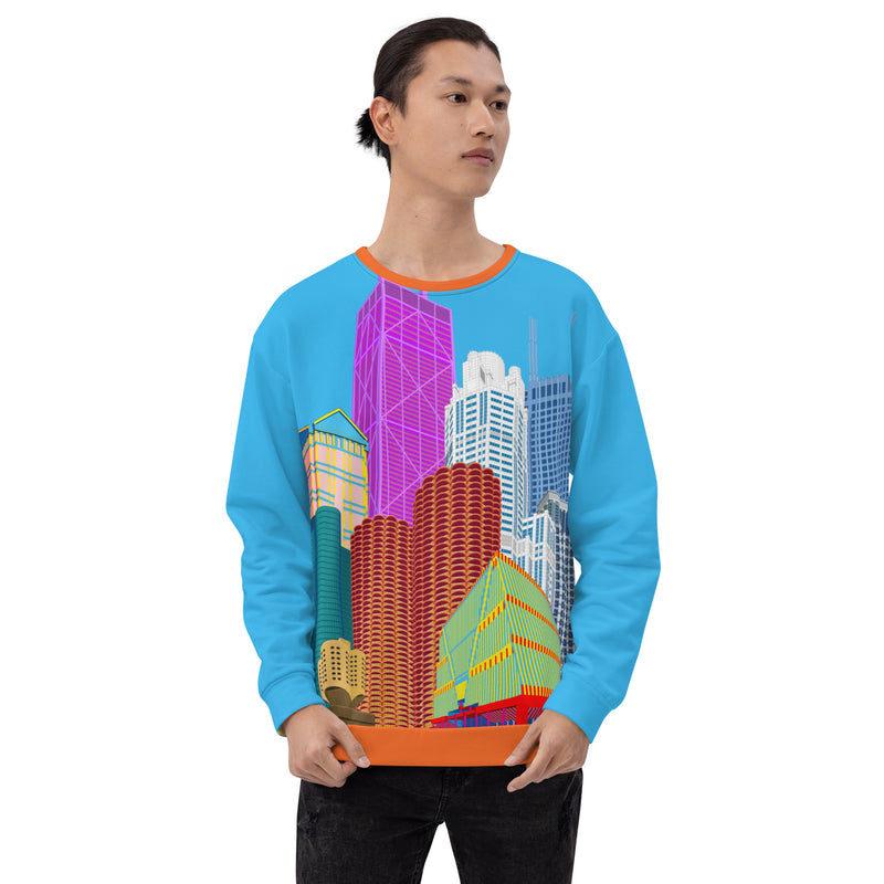 Chicago Architecture Recycled Unisex Sweatshirt