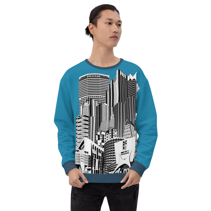 Brutalist Architecture Recycled Unisex Sweatshirt