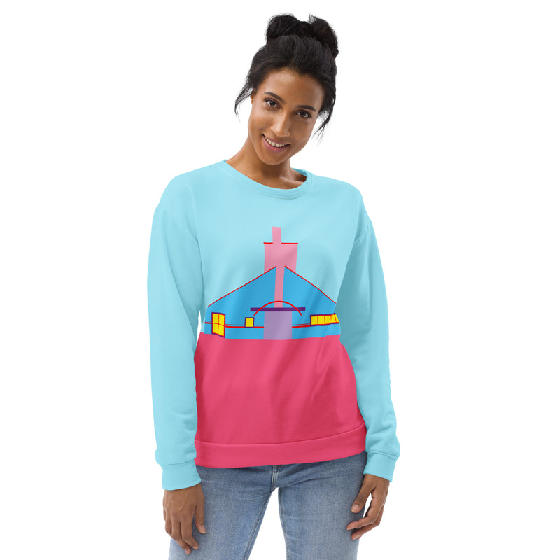 Vanna Venturi House  Recycled Unisex Sweatshirt