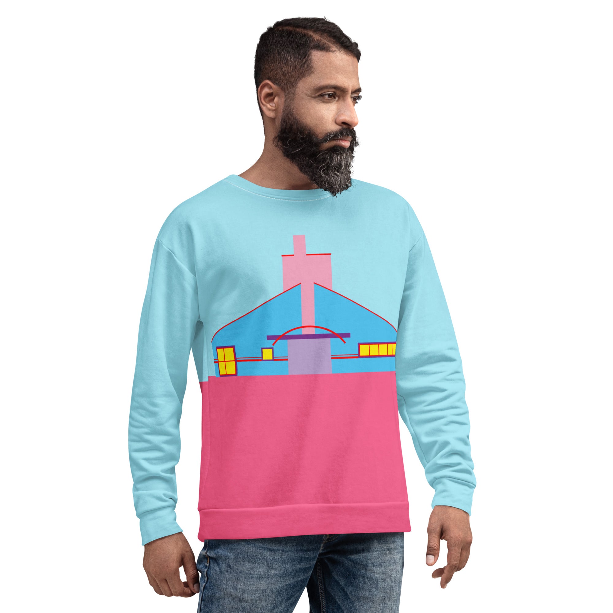 Vanna Venturi House  Recycled Unisex Sweatshirt