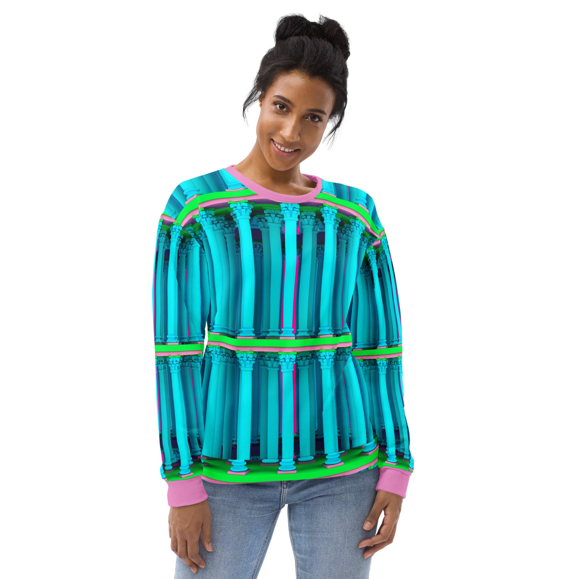 Corinthian Colonnade Blue Unisex Recycled Sweatshirt