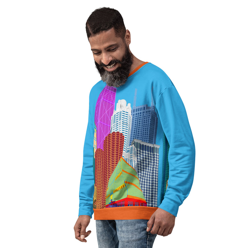Chicago Architecture Recycled Unisex Sweatshirt