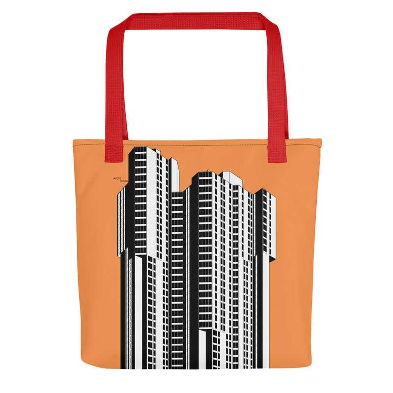 River Park Towers Orange Tote Bags