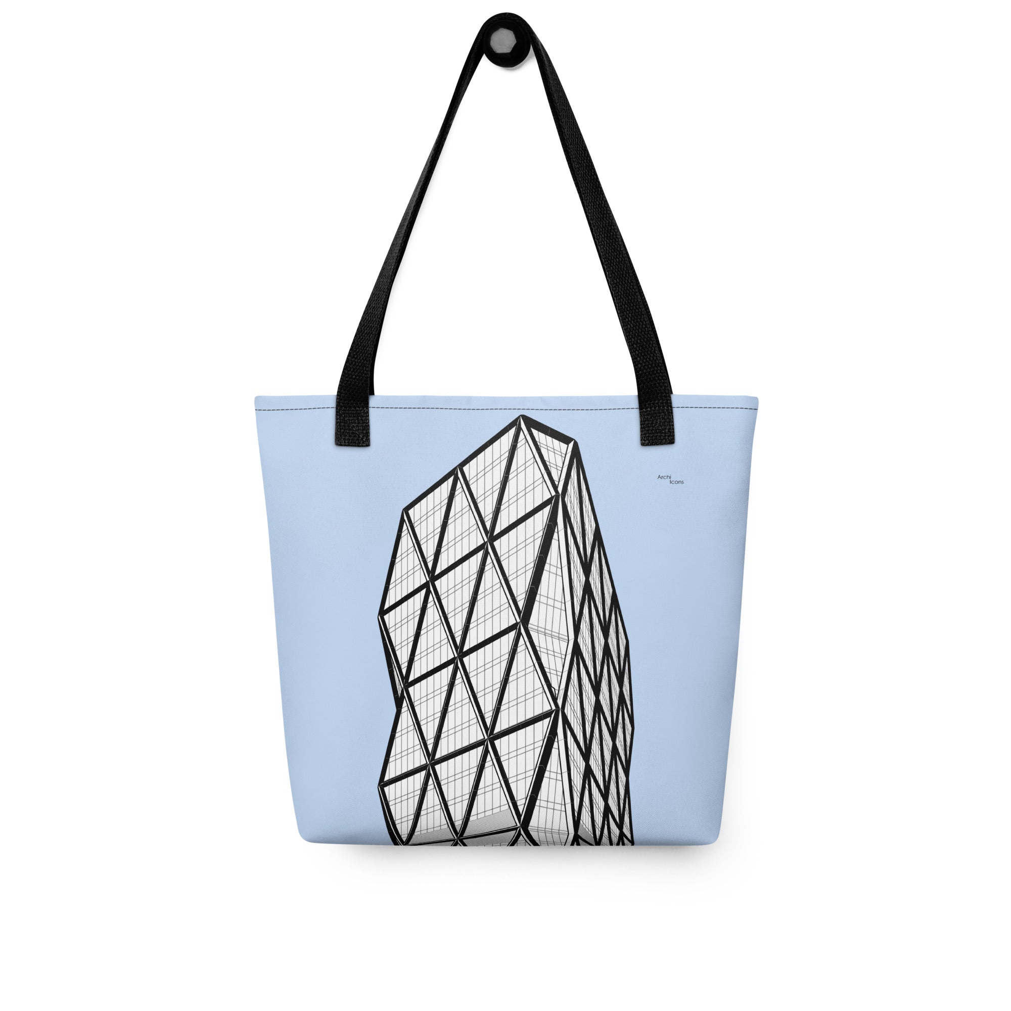 Hearst Tower Blue Tote Bags