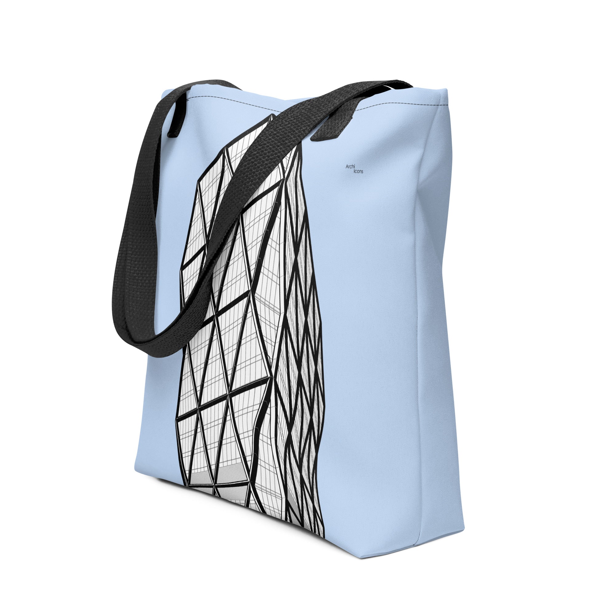 Hearst Tower Blue Tote Bags