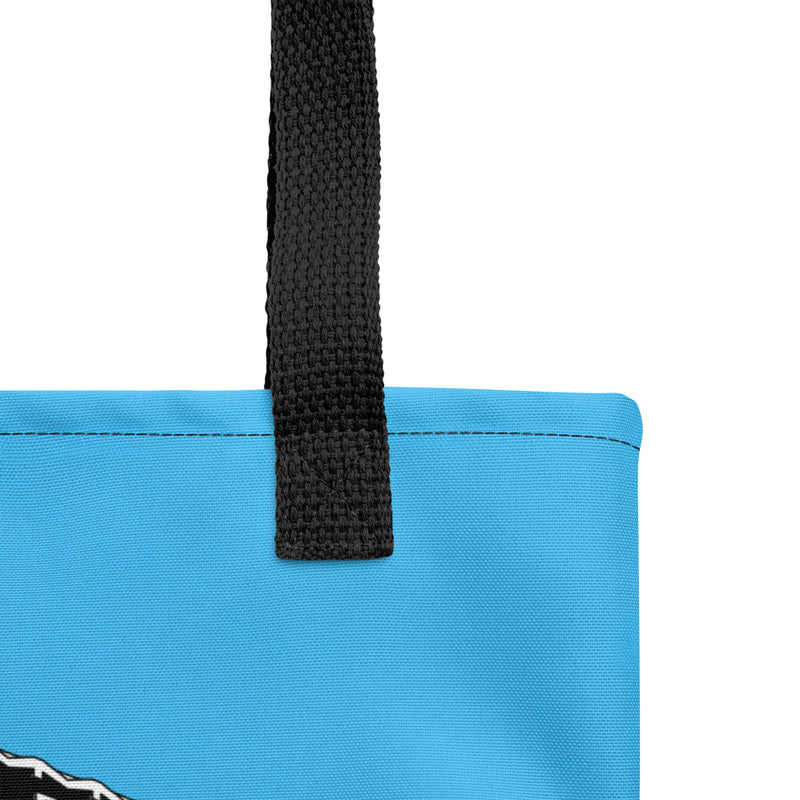 Centre Point Blue Tote Bags