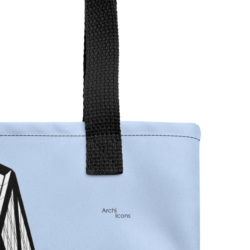 Hearst Tower Blue Tote Bags