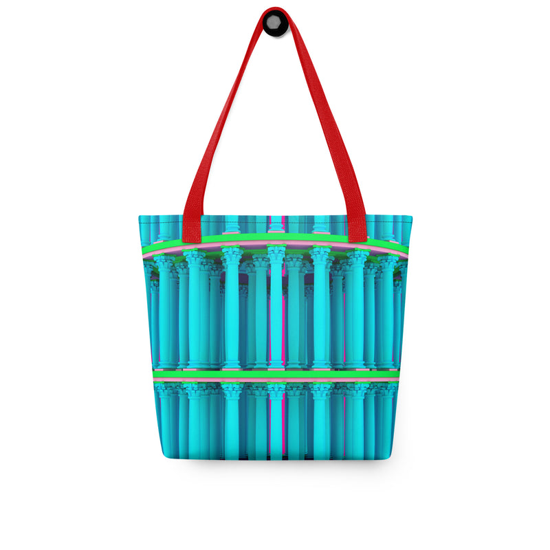 Corinthian Colonnade Blue Tote Bags