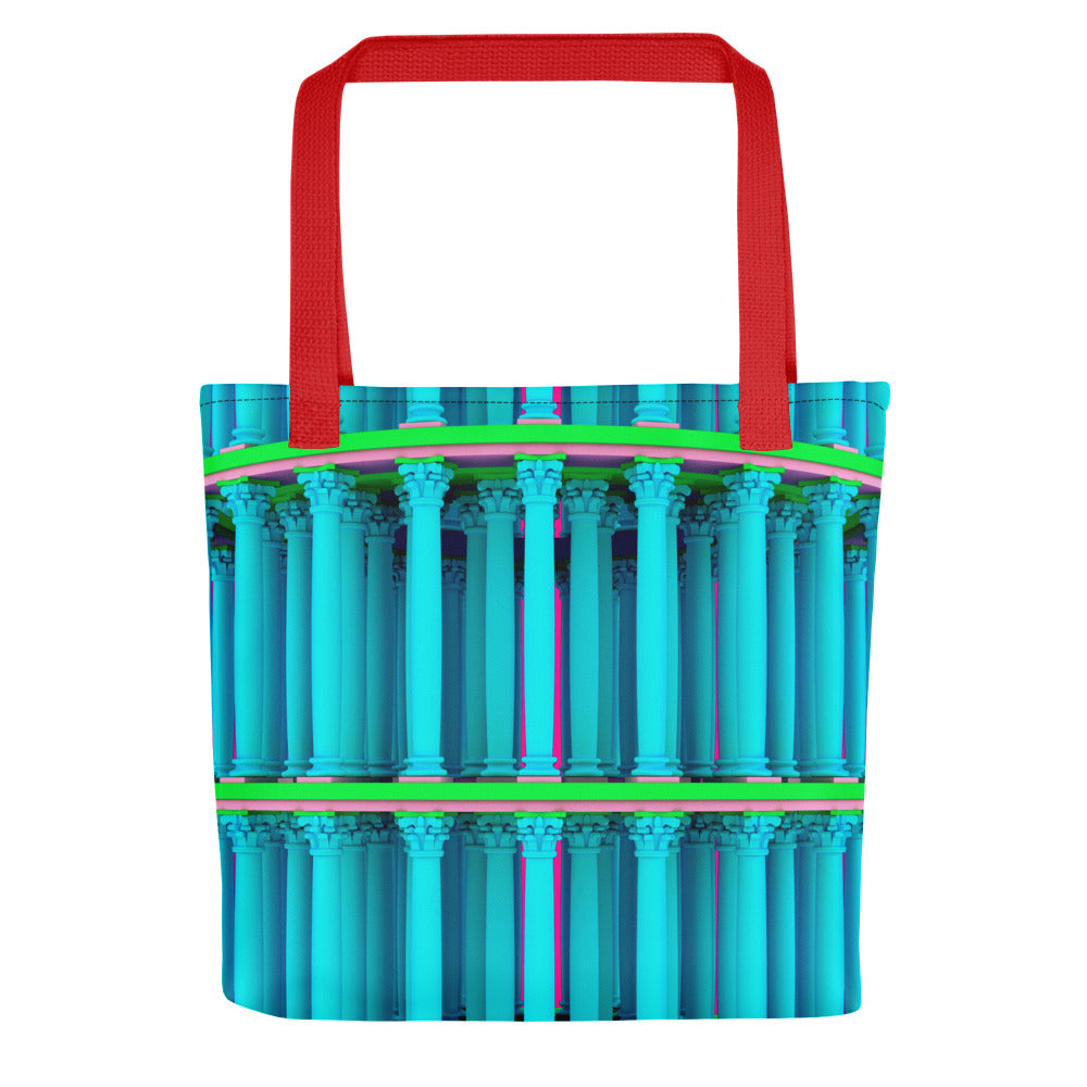 Corinthian Colonnade Blue Tote Bags