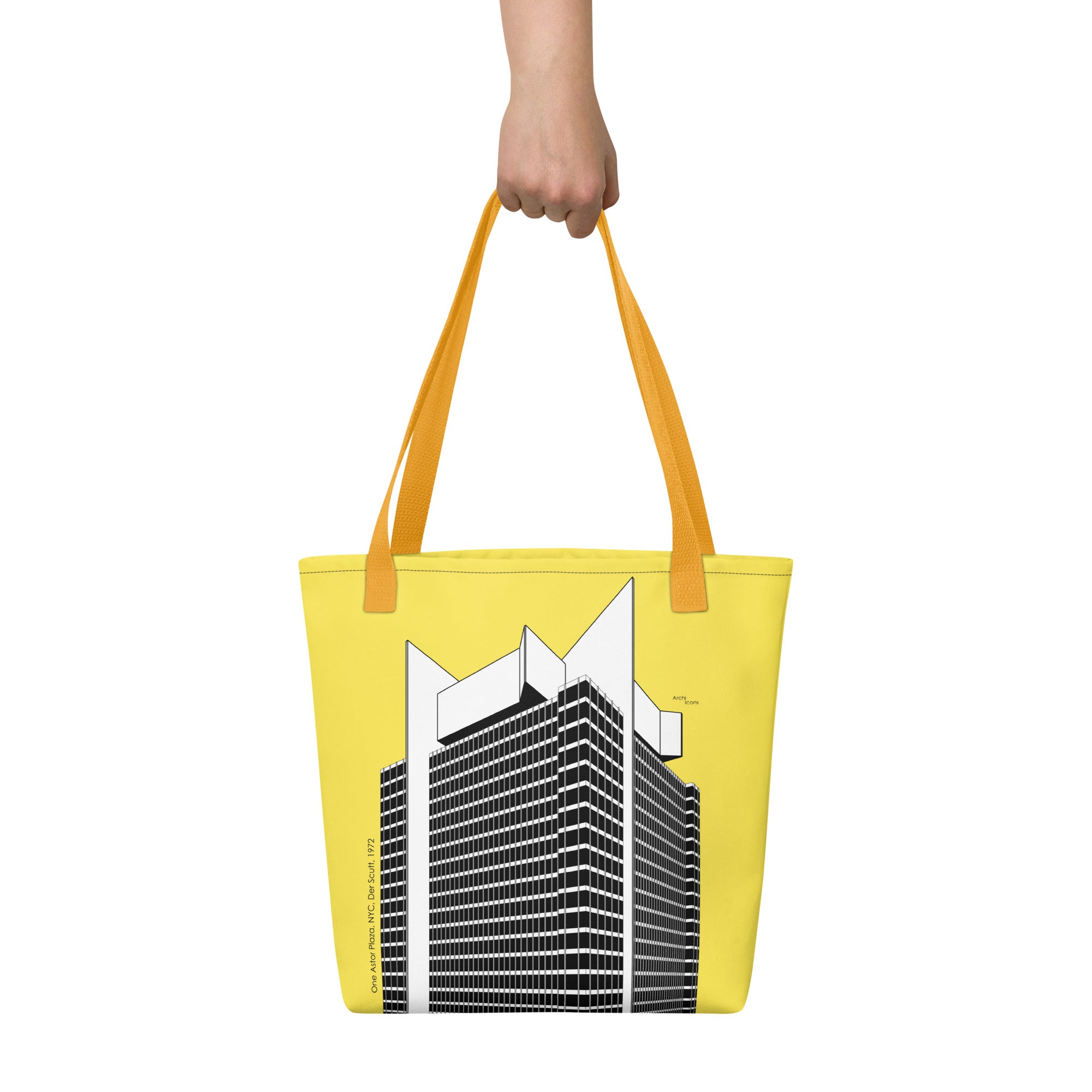 One Astor Plaza Yellow Tote Bags