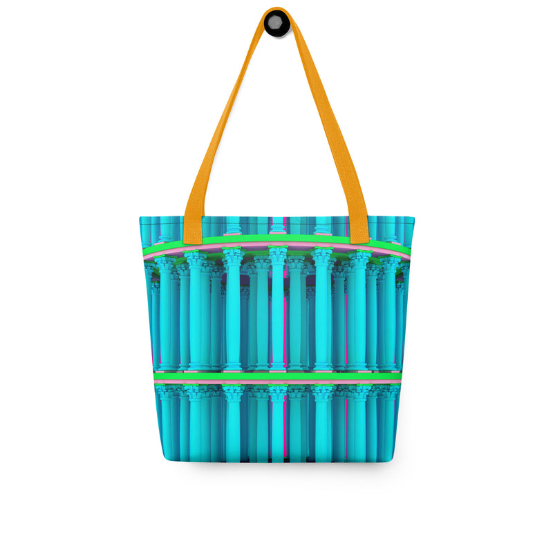 Corinthian Colonnade Blue Tote Bags