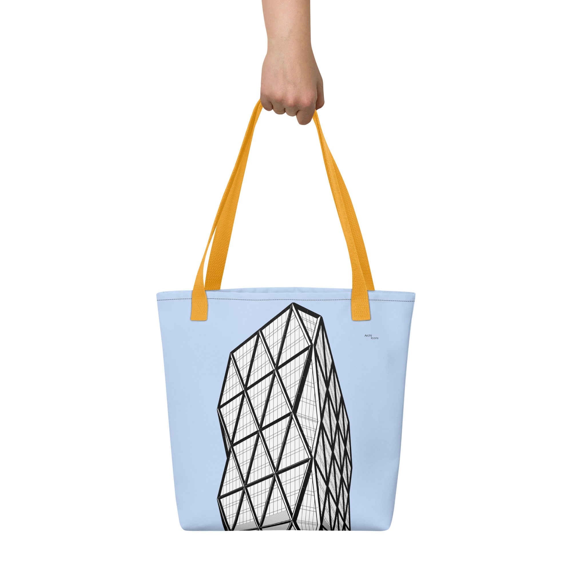 Hearst Tower Blue Tote Bags