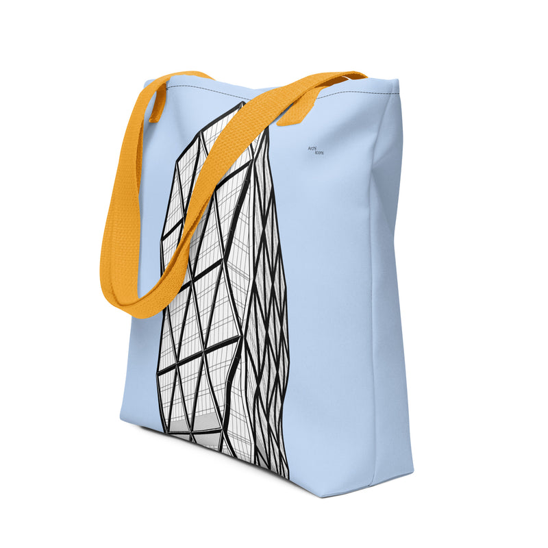 Hearst Tower Blue Tote Bags