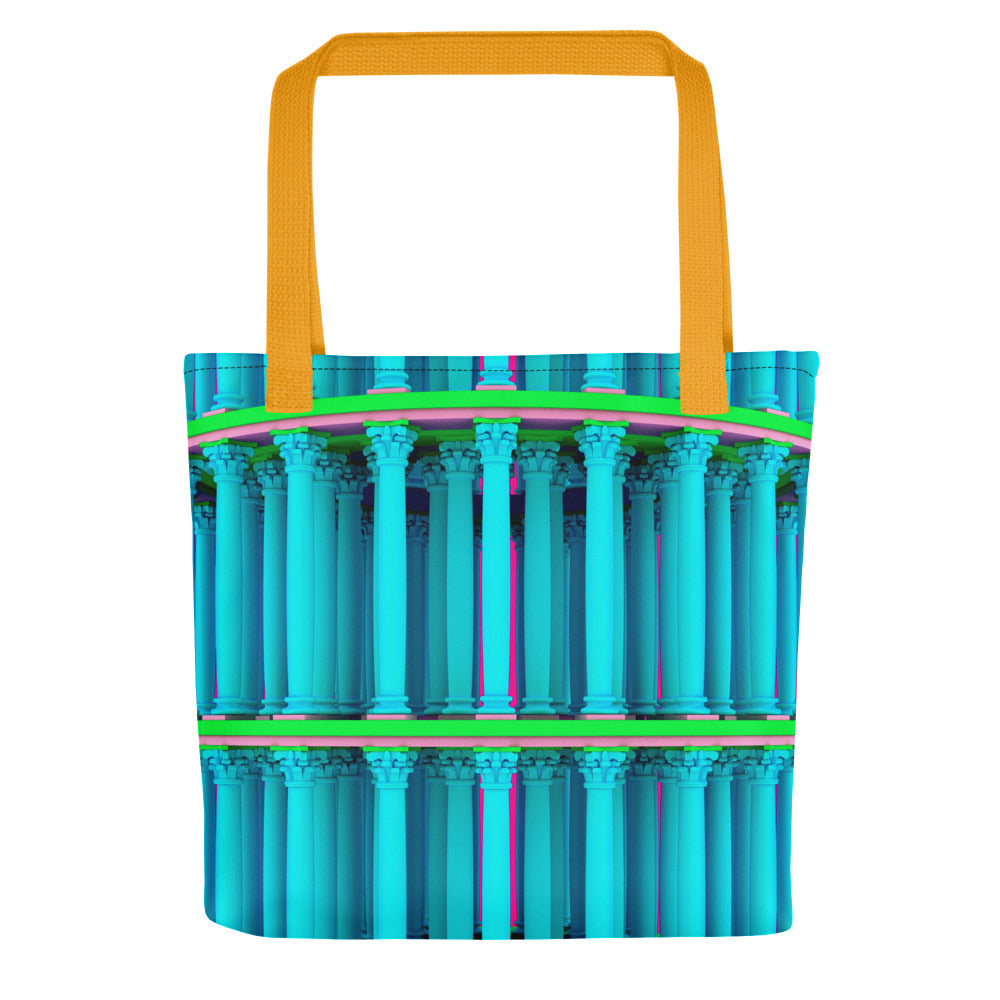 Corinthian Colonnade Blue Tote Bags